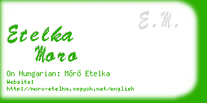 etelka moro business card